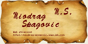 Miodrag Špagović vizit kartica